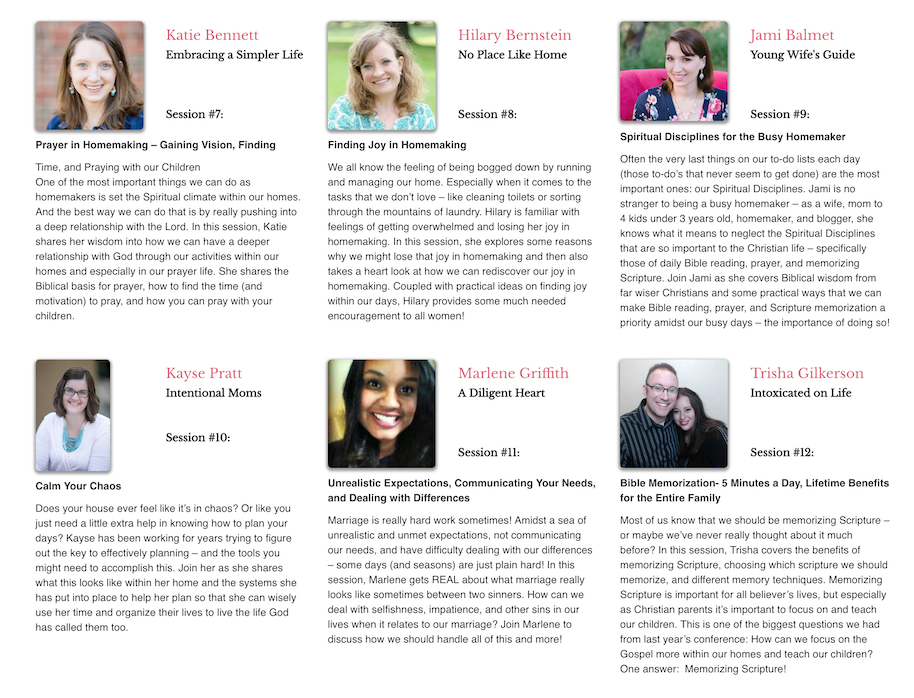 2015 Homemaking Ministries Online Conference