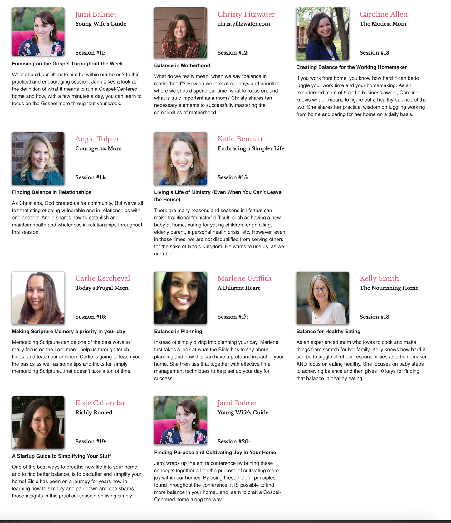 2016 Homemaking Ministries Online Conference