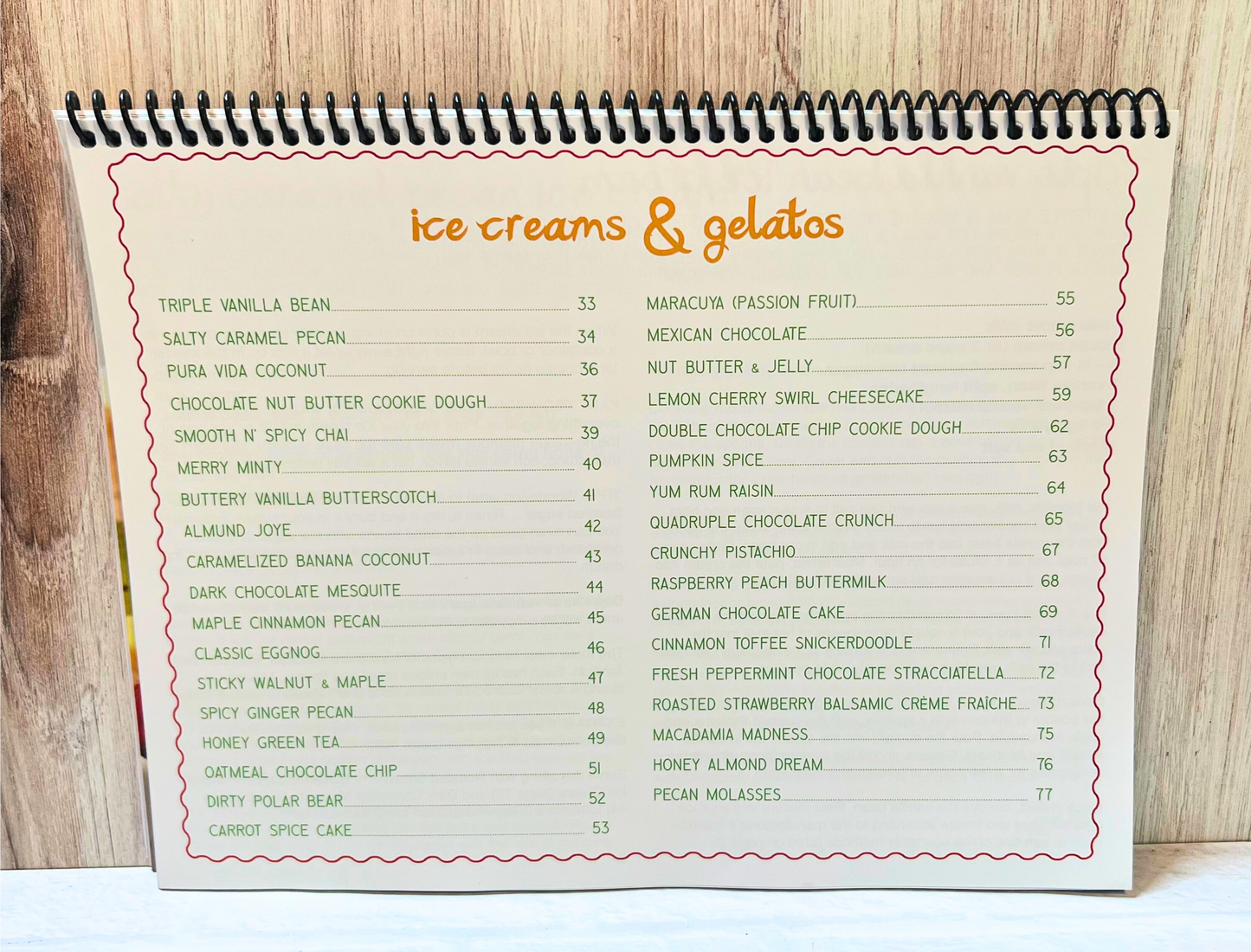 Just Making Ice Cream Cookbook - PRINT