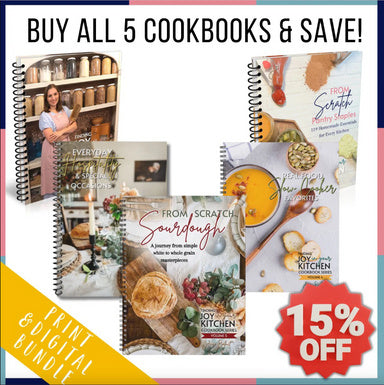 Buy all 5 of my cookbooks & save 15% – Finding Joy Bookstore