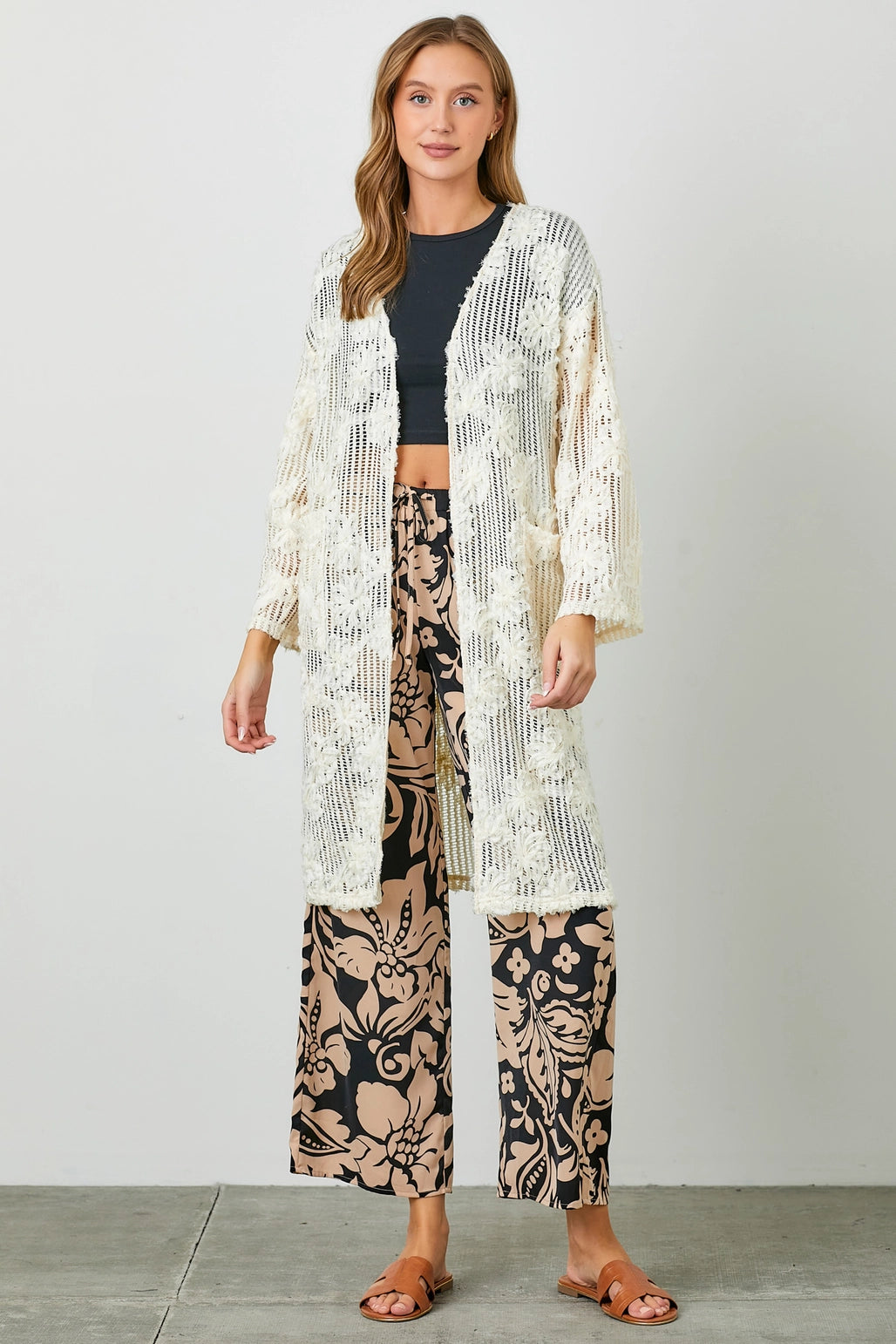 Floral Crochet Cardigan CLEARANCE