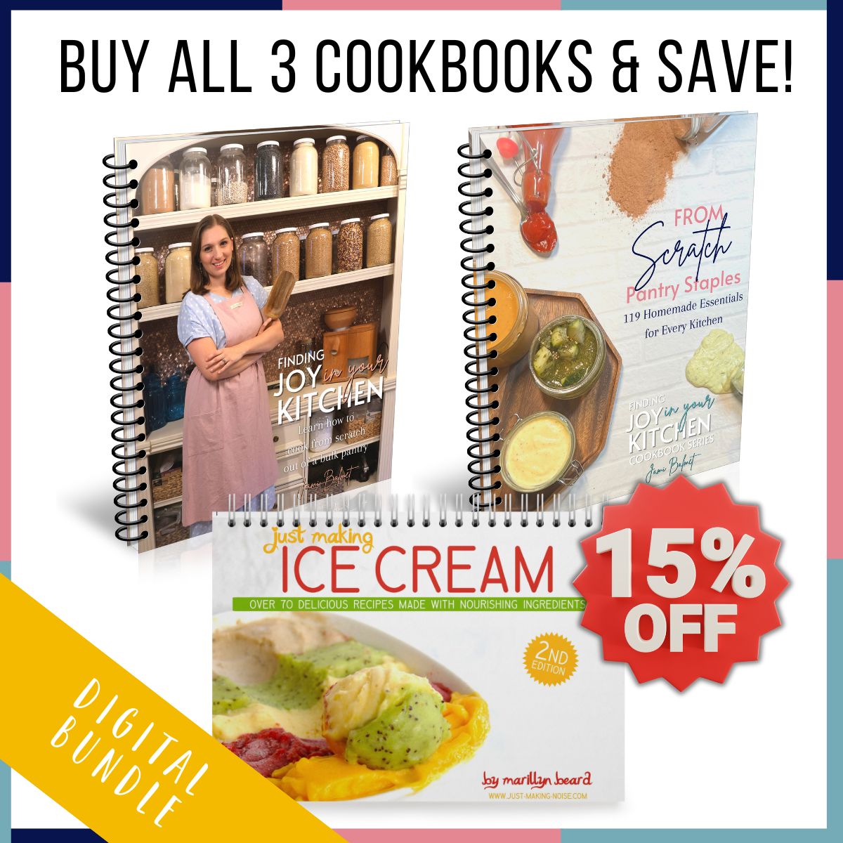 Buy all 3 cookbooks & save 15%! DIGITAL