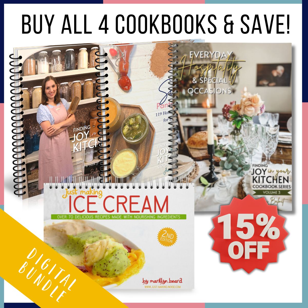 Buy all 4 cookbooks & save 15%! PRINT
