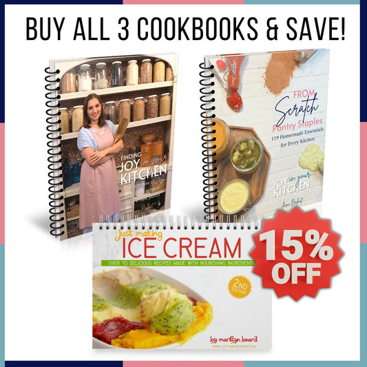 Buy all 3 cookbooks & save 15%!