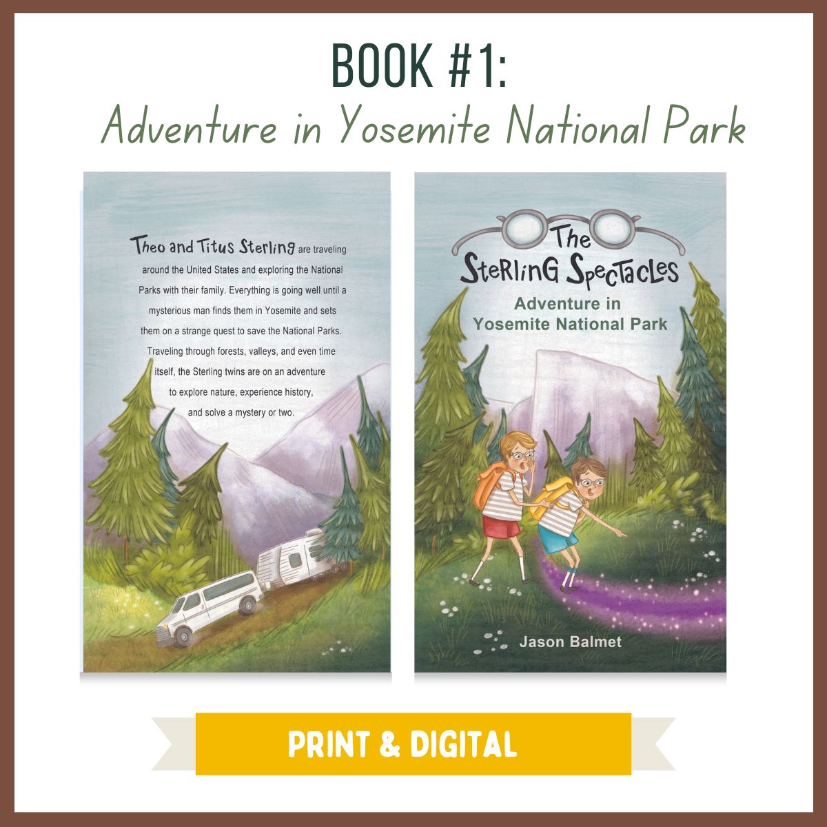 Book #1: Adventure in Yosemite National Park - PRINT