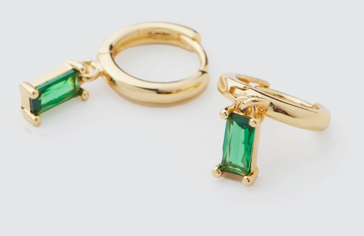 Earrings of the Quarter: Emerald Hoop Earrings