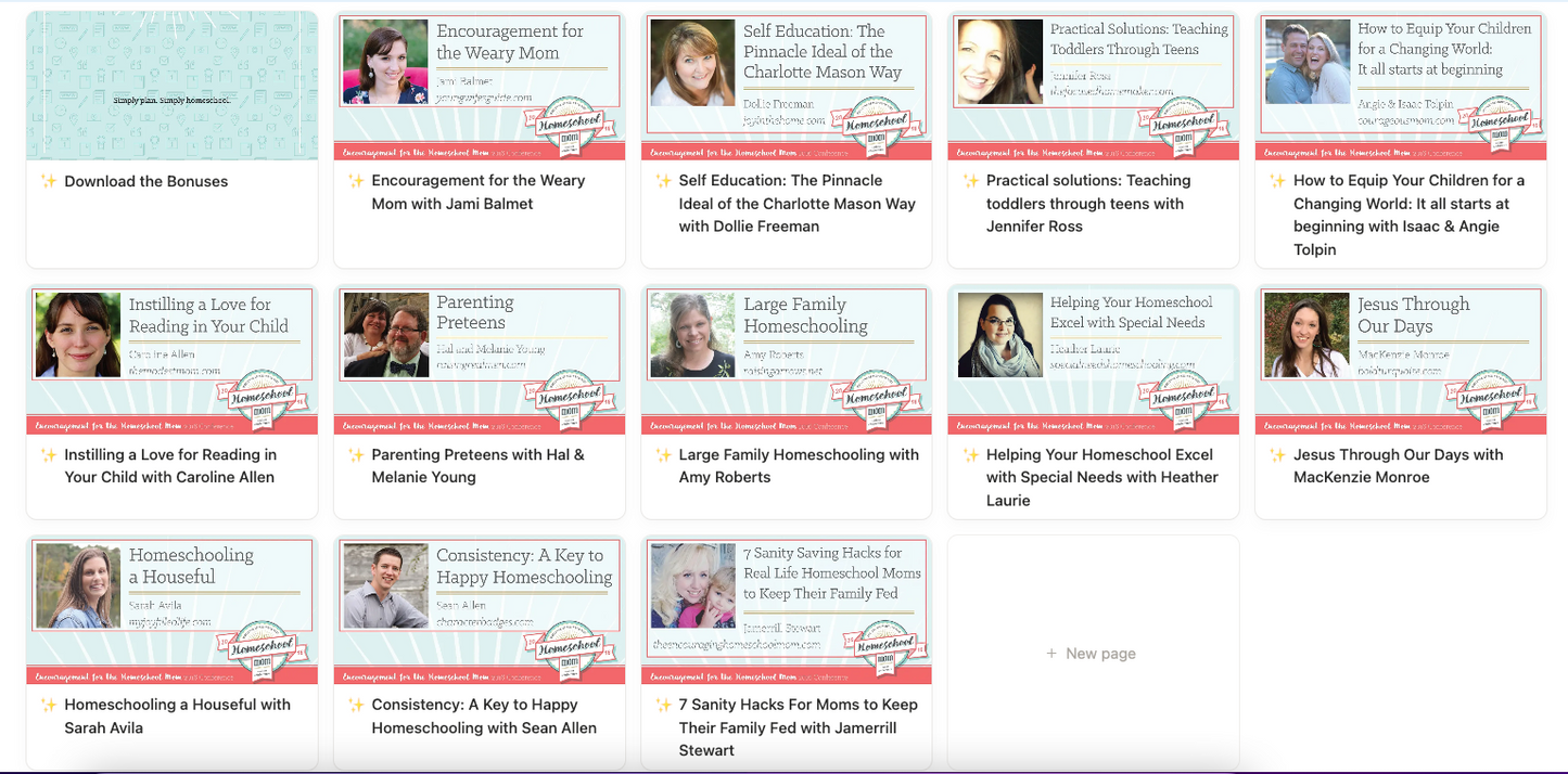 Encouragement for the Homeschool Mom Online Conference