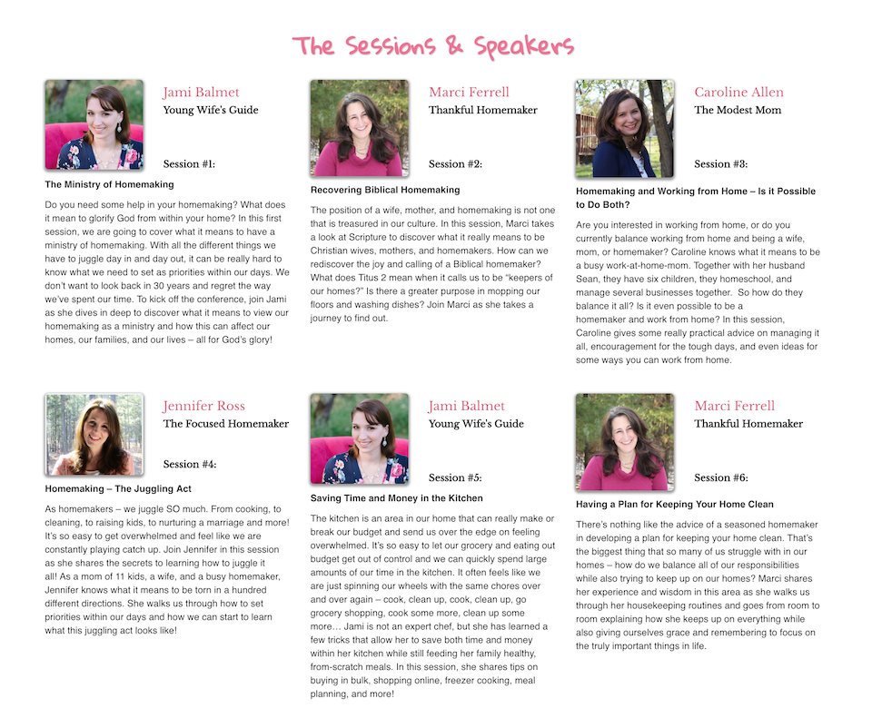 2015 Homemaking Ministries Online Conference