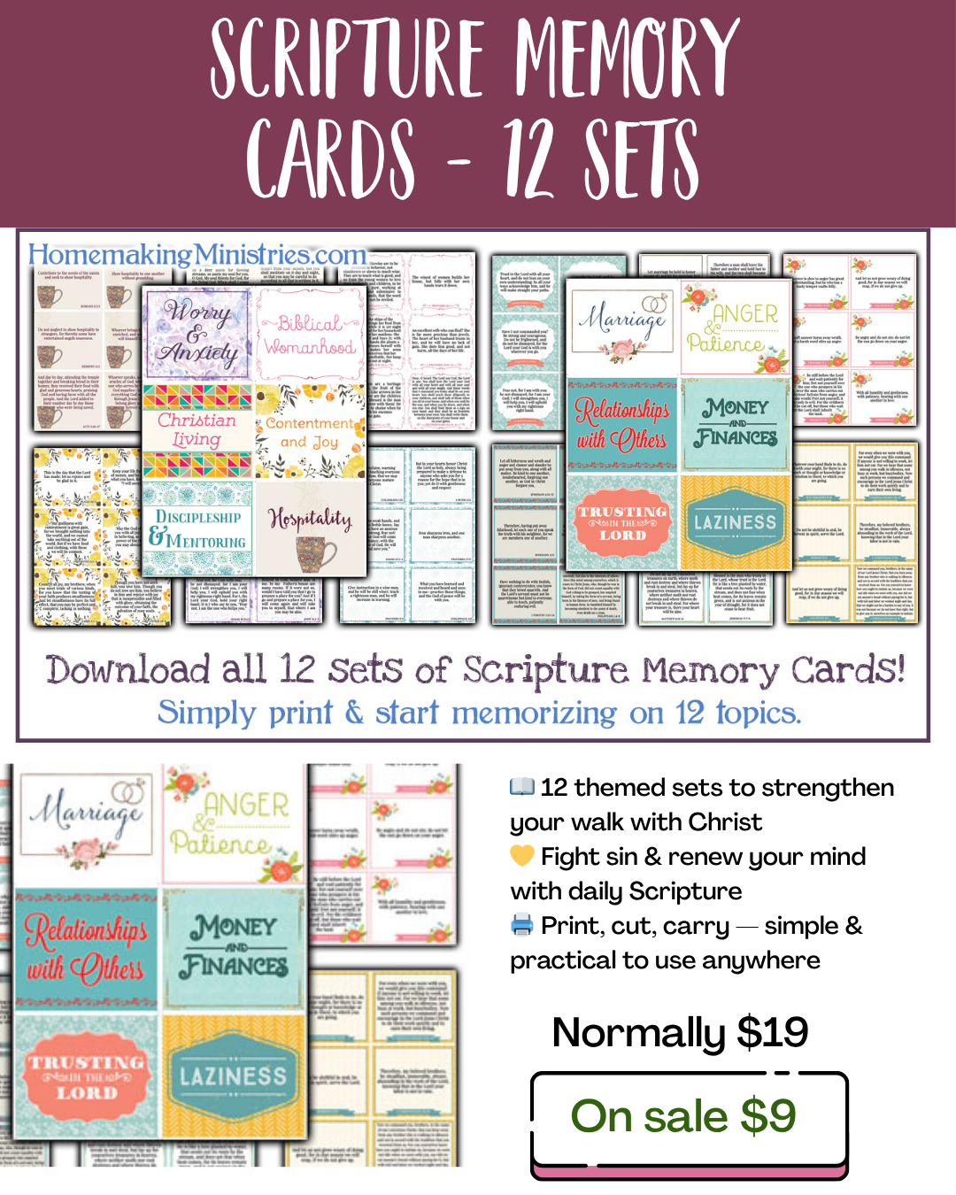 12 Sets of Scripture Memory Cards – Finding Joy Bookstore